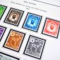 COLOR PRINTED ABU DHABI 1964-1972 STAMP ALBUM PAGES (9 illustrated pages)