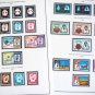 COLOR PRINTED ABU DHABI 1964-1972 STAMP ALBUM PAGES (9 illustrated pages)
