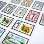 COLOR PRINTED ABU DHABI 1964-1972 STAMP ALBUM PAGES (9 illustrated pages)