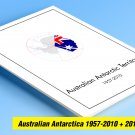 AUSTRALIAN ANTARCTIC TERRITORY 1957-2020 COLOR PRINTED STAMP ALBUM PAGES  (44 illustrated pages)