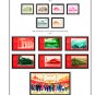 COLOR PRINTED CHINA P.R.C. 1949-1976 STAMP ALBUM PAGES (134 illustrated pages)