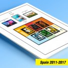 COLOR PRINTED SPAIN 2011-2017 STAMP ALBUM PAGES (110 illustrated pages)