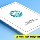 COLOR PRINTED US JUNIOR DUCK STAMPS 1992-2020 STAMP ALBUM PAGES (21 illustrated pages)