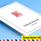 COLOR PRINTED POLAND AIRMAIL 1925-1978 STAMP ALBUM PAGES  (14 illustrated pages)