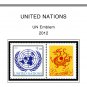 COLOR PRINTED UNITED NATIONS 2011-2020 STAMP ALBUM PAGES (196 illustrated pages)