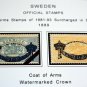 COLOR PRINTED SWEDEN [CLASS.] 1855-1946 STAMP ALBUM PAGES (31 illustrated pages)