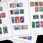 COLOR PRINTED ISRAEL 1948-1970 STAMP ALBUM PAGES (53 illustrated pages)