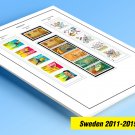 COLOR PRINTED SWEDEN 2011-2019 STAMP ALBUM PAGES (60 illustrated pages)