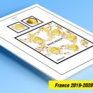 COLOR PRINTED FRANCE 2019-2020 STAMP ALBUM PAGES (63 illustrated pages)