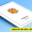 ANDORRA [FRENCH ADMINISTRATION] 1931-2020 COLOR PRINTED STAMP ALBUM PAGES  (100 illustrated pages)