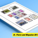 COLOR PRINTED ST. PIERRE AND MIQUELON 2011-2020 STAMP ALBUM PAGES (38 illustrated pages)