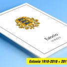 COLOR PRINTED ESTONIA 1918-2010 + 2011-2020 STAMP ALBUM PAGES (112 illustrated pages)