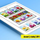 COLOR PRINTED ISRAEL [+ TABS] 2011-2020 STAMP ALBUM PAGES (81 illustrated pages)