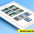 COLOR PRINTED NORFOLK ISLAND 2011-2020 STAMP ALBUM PAGES (33 illustrated pages)