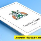 COLOR PRINTED ASCENSION 1922-2010 + 2011-2020 STAMP ALBUM PAGES (183 illustrated pages)