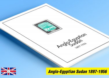 COLOR PRINTED ANGLO-EGYPTIAN SUDAN 1897-1956 STAMP ALBUM PAGES (30 illustrated pages)