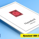 COLOR PRINTED NYASALAND 1908-1964 STAMP ALBUM PAGES (13 illustrated pages)
