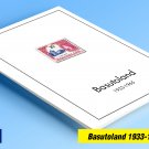 COLOR PRINTED BASUTOLAND 1933-1965 STAMP ALBUM PAGES (10 illustrated pages)