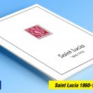 COLOR PRINTED SAINT LUCIA 1860-1978 STAMP ALBUM PAGES (52 illustrated pages)