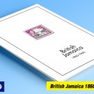 COLOR PRINTED JAMAICA 1860-1960 STAMP ALBUM PAGES (20 illustrated pages)