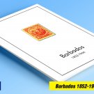 COLOR PRINTED BARBADOS 1852-1966 STAMP ALBUM PAGES (30 illustrated pages)