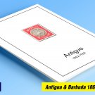 COLOR PRINTED ANTIGUA & BARBUDA 1862-1969 STAMP ALBUM PAGES (19 illustrated pages)