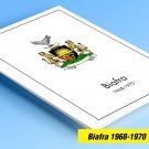 COLOR PRINTED BIAFRA 1968-1970 STAMP ALBUM PAGES (15 illustrated pages)