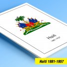 COLOR PRINTED HAITI 1881-1957 STAMP ALBUM PAGES (60 illustrated pages)