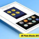 COLOR PRINTED US PLATE BLOCKS 2016-2020 STAMP ALBUM PAGES (50 illustrated pages)