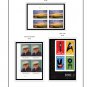 COLOR PRINTED US PLATE BLOCKS 2016-2020 STAMP ALBUM PAGES (50 illustrated pages)