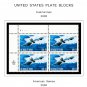 COLOR PRINTED US PLATE BLOCKS 2000-2005 STAMP ALBUM PAGES (68 illustrated pages)