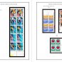 COLOR PRINTED US PLATE BLOCKS 1990-1999 STAMP ALBUM PAGES (119 illustrated pages)