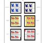 COLOR PRINTED US PLATE BLOCKS 1990-1999 STAMP ALBUM PAGES (119 illustrated pages)