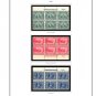 COLOR PRINTED US PLATE BLOCKS 1901-1929 STAMP ALBUM PAGES (46 illustrated pages)
