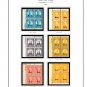 COLOR PRINTED US PLATE BLOCKS 1901-1929 STAMP ALBUM PAGES (46 illustrated pages)