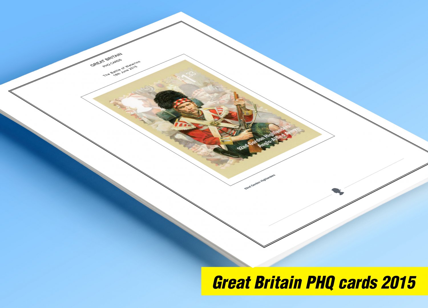 COLOR PRINTED GREAT BRITAIN 2015 PHQ CARDS STAMP ALBUM PAGES (133 illustrated pages)