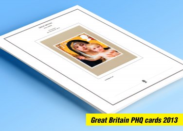 COLOR PRINTED GREAT BRITAIN 2013 PHQ CARDS STAMP ALBUM PAGES (117 illustrated pages)