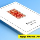 COLOR PRINTED FRENCH MOROCCO 1891-1955 STAMP ALBUM PAGES (46 illustrated pages)