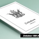 PRINTED ZIMBABWE 1980-2010 STAMP ALBUM PAGES (82 pages)