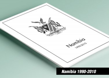 PRINTED NAMIBIA 1990-2010 STAMP ALBUM PAGES (105 pages)