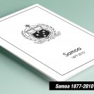 PRINTED SAMOA 1877-2010 STAMP ALBUM PAGES (158 pages)