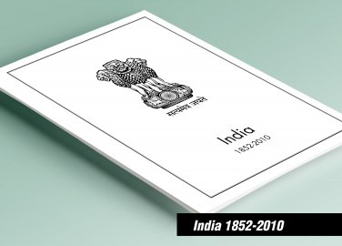 PRINTED INDIA 1852-2010 PRINTED STAMP ALBUM PAGES (306 pages)