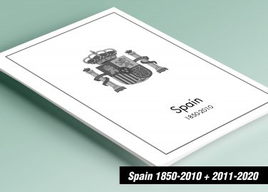 PRINTED SPAIN 1850-2010 + 2011-2020 STAMP ALBUM PAGES (683 pages)