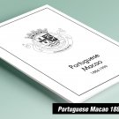 PRINTED PORTUGUESE MACAO 1884-1999 STAMP ALBUM PAGES (149 pages)