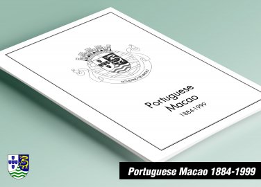 PRINTED PORTUGUESE MACAO 1884-1999 STAMP ALBUM PAGES (149 pages)