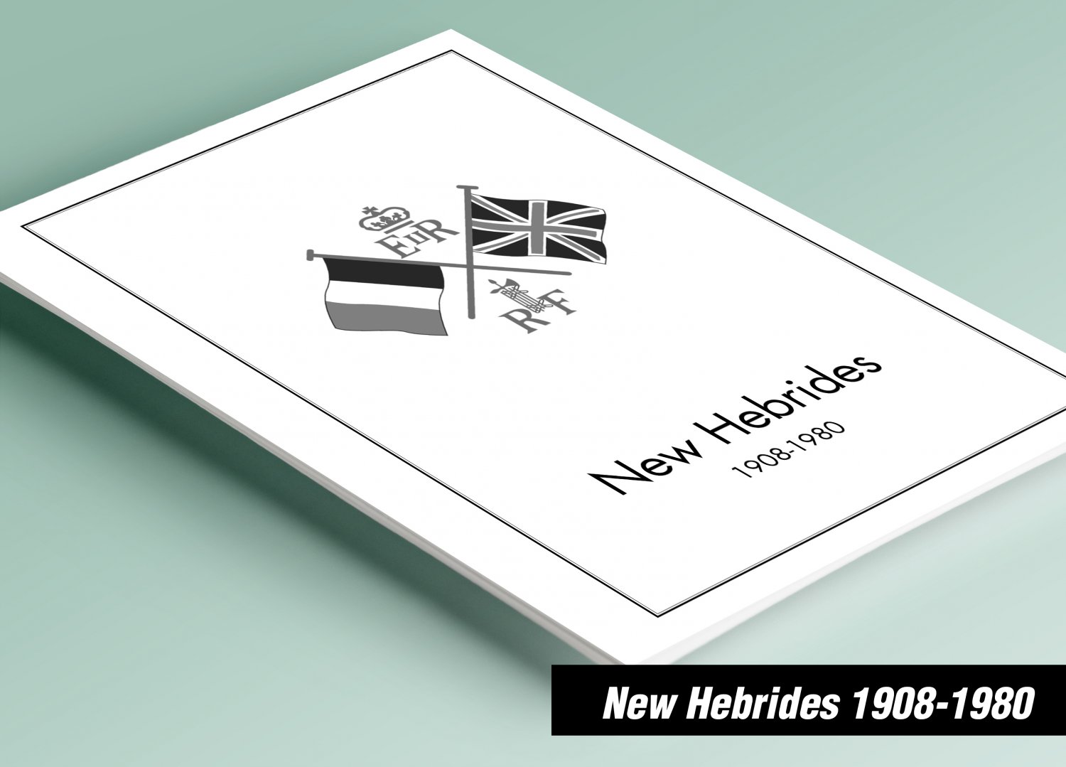 PRINTED NEW HEBRIDES / NOUVELLES-HÃ�BRIDES [BR + FR] 1908-1980 STAMP ALBUM PAGES (64 pages)