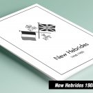 PRINTED NEW HEBRIDES / NOUVELLES-HÉBRIDES [BR + FR] 1908-1980 STAMP ALBUM PAGES (64 pages)