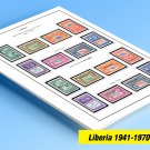 COLOR PRINTED LIBERIA 1941-1970 STAMP ALBUM PAGES (82 illustrated pages)