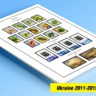 COLOR PRINTED UKRAINE 2011-2015 STAMP ALBUM PAGES (47 illustrated pages)