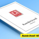 COLOR PRINTED RUANDA-URUNDI 1924-1961 STAMP ALBUM PAGES (18 illustrated pages)